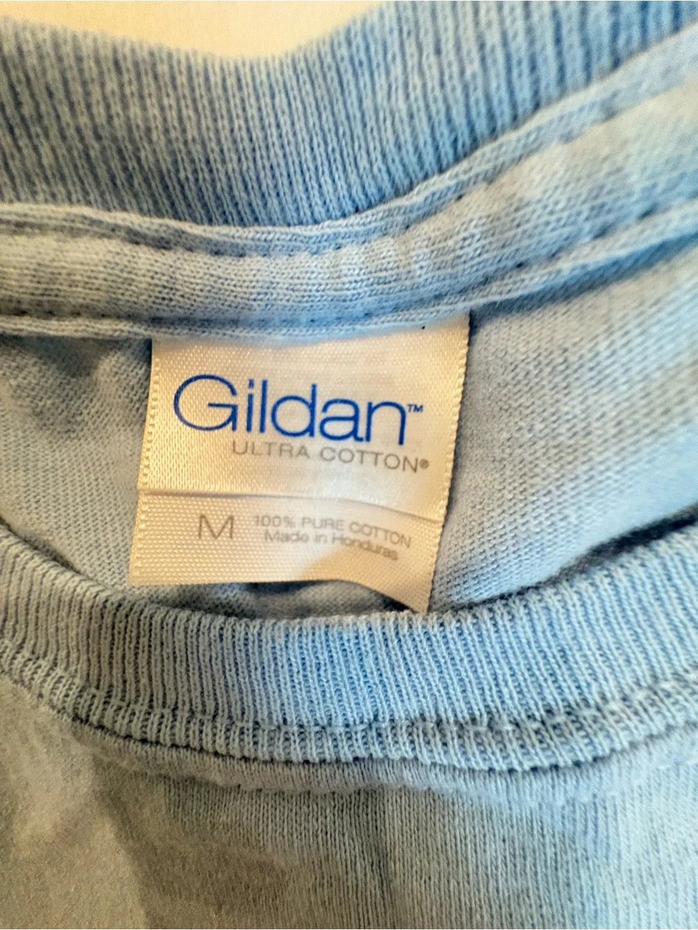 Gildan Light Blue Jeff Miller Guitar Silhouette Tee